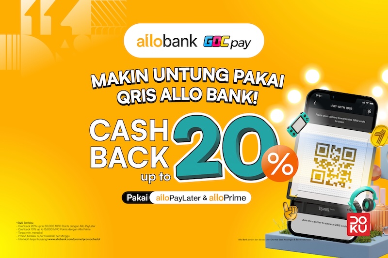 Promo Top Up Game bareng GOC dan Allo Bank, Dapat Cashback s.d. 20%!
