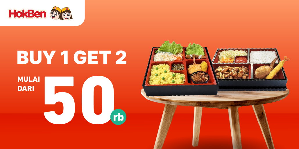 Beli 1 Gratis 2 di Hokben, Mulai dari 50rb-an!