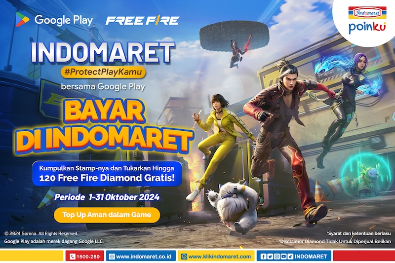 Kesempatan Booyah! Top Up Diamond Free Fire dan Dapatkan 120 Diamond Gratis dari Indomaret dan Google Play!
