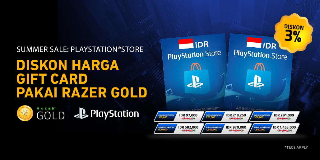 Playstation Summer Fest, Diskon 3% di Razer Gold!