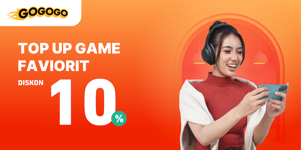 Diskon 10% Top Up Game Favorit di Gogogo