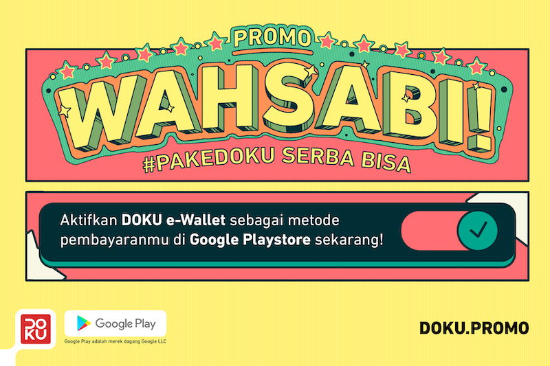 Bayar Beli apapun di Google Play Wahsabi pakai DOKU e-Wallet