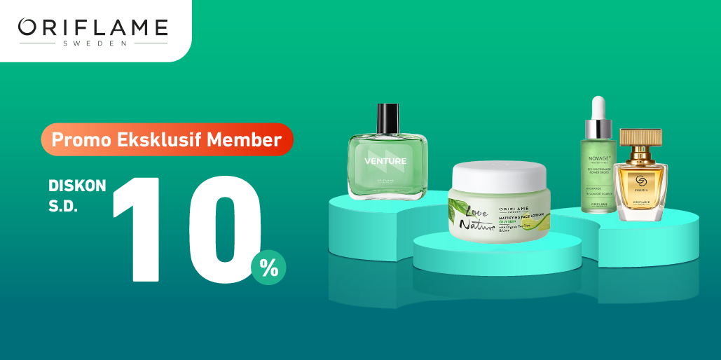 Jadi Member Oriflame, Dapatkan Diskon Hingga 10%!