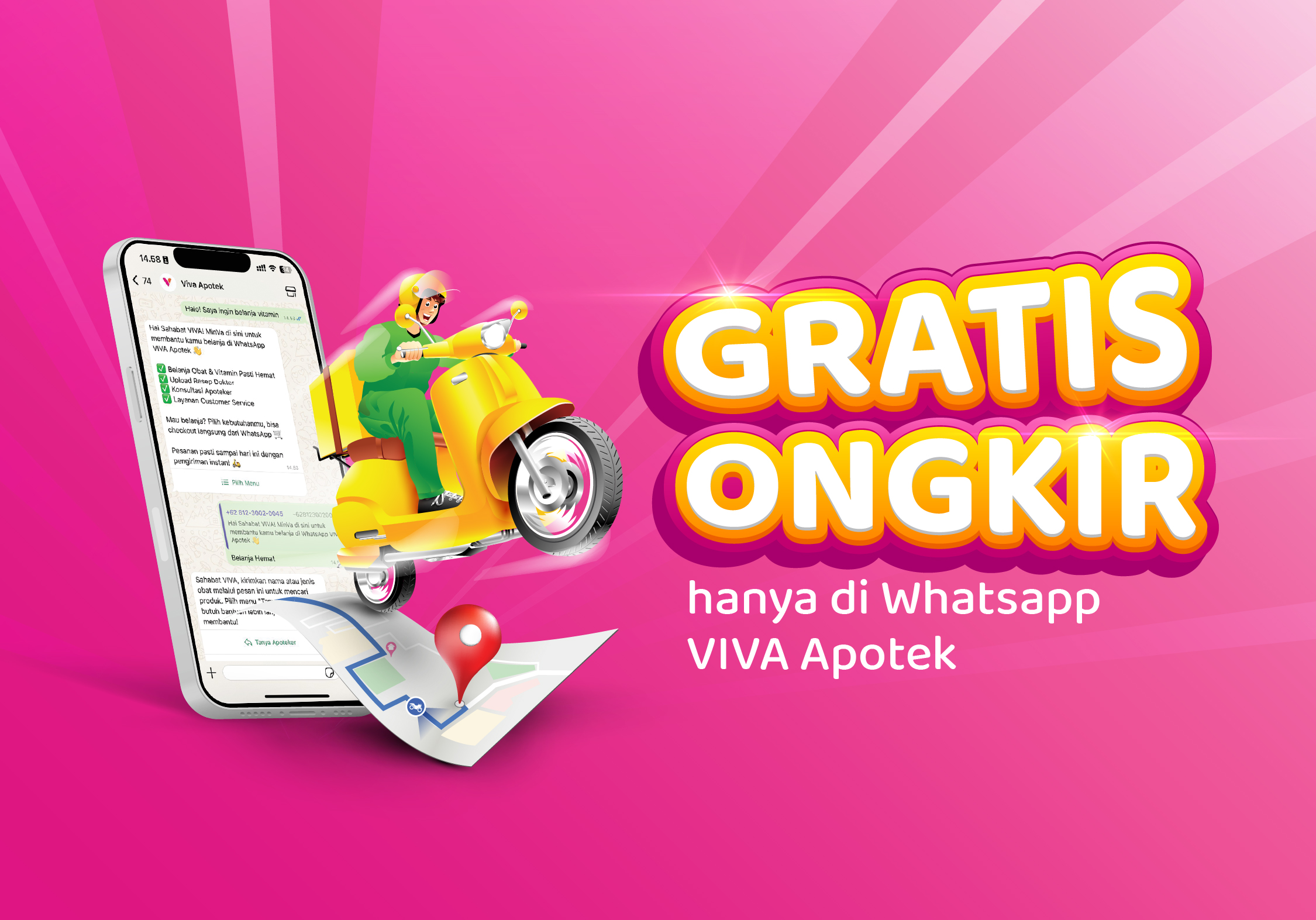 Beli Obat atau Vitamin, Gratis Ongkir 10.000 di VIVA Apotek